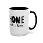 Football Player Home Sweet Home Gift | 11oz | 15oz | White Color Rimmed Mug