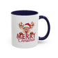 Merry Christmas Home Sweet Home Gift | 11oz | 15oz | White Color Rimmed Mug