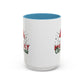 Merry Christmas Home Sweet Home Gift | 11oz | 15oz | White Color Rimmed Mug | Girl Soccer Player