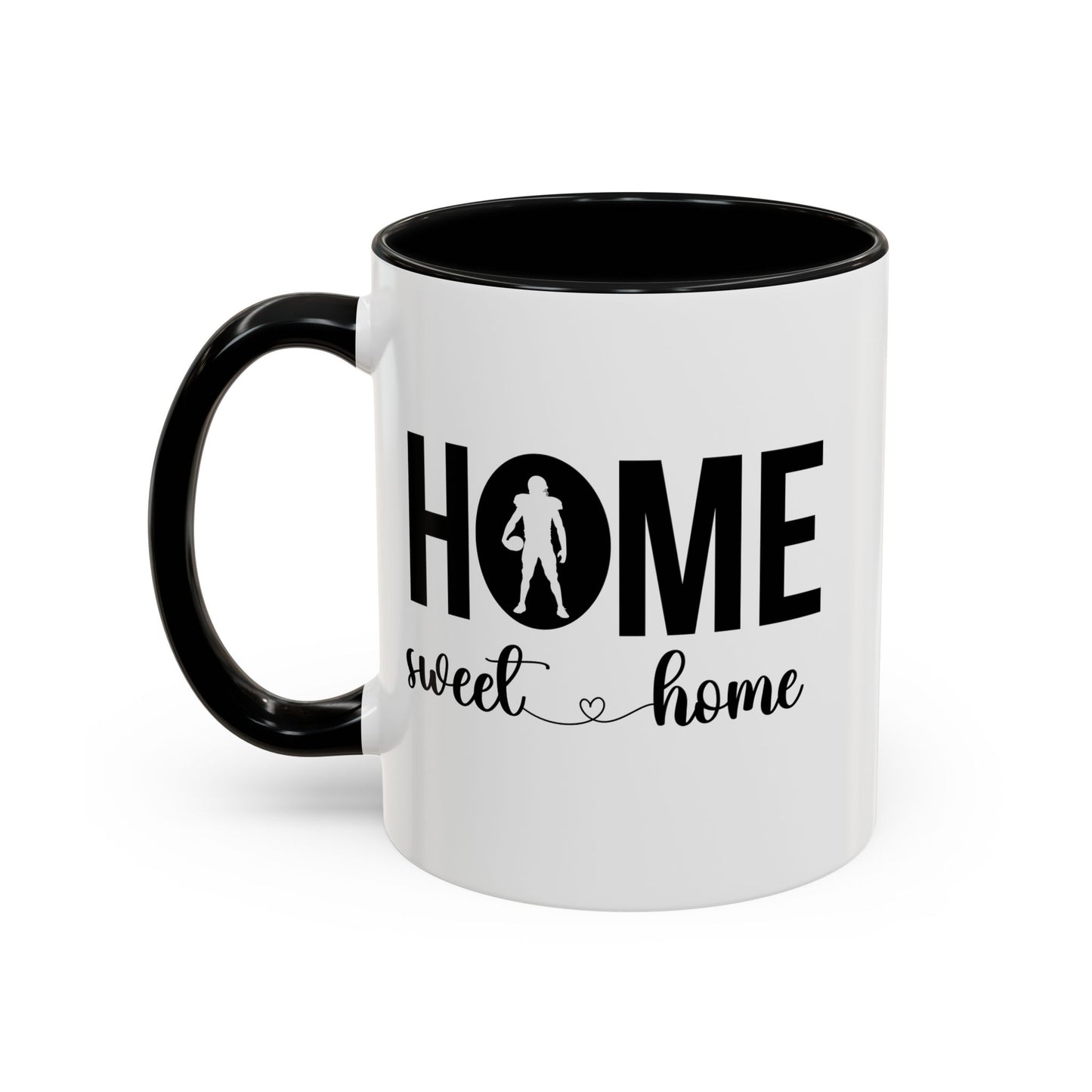 Football Player Home Sweet Home Gift | 11oz | 15oz | White Color Rimmed Mug