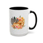 Flowers Home Sweet Home Gift | 11oz | 15oz | White Color Rimmed Mug | Girl Soccer Player