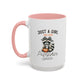 Girl Loves Pumpkin Spice Home Sweet Home Gift | 11oz | 15oz | White Color Rimmed Mug | Girl Soccer Player