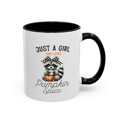 Girl Loves Pumpkin Spice Home Sweet Home Gift | 11oz | 15oz | White Color Rimmed Mug | Girl Soccer Player