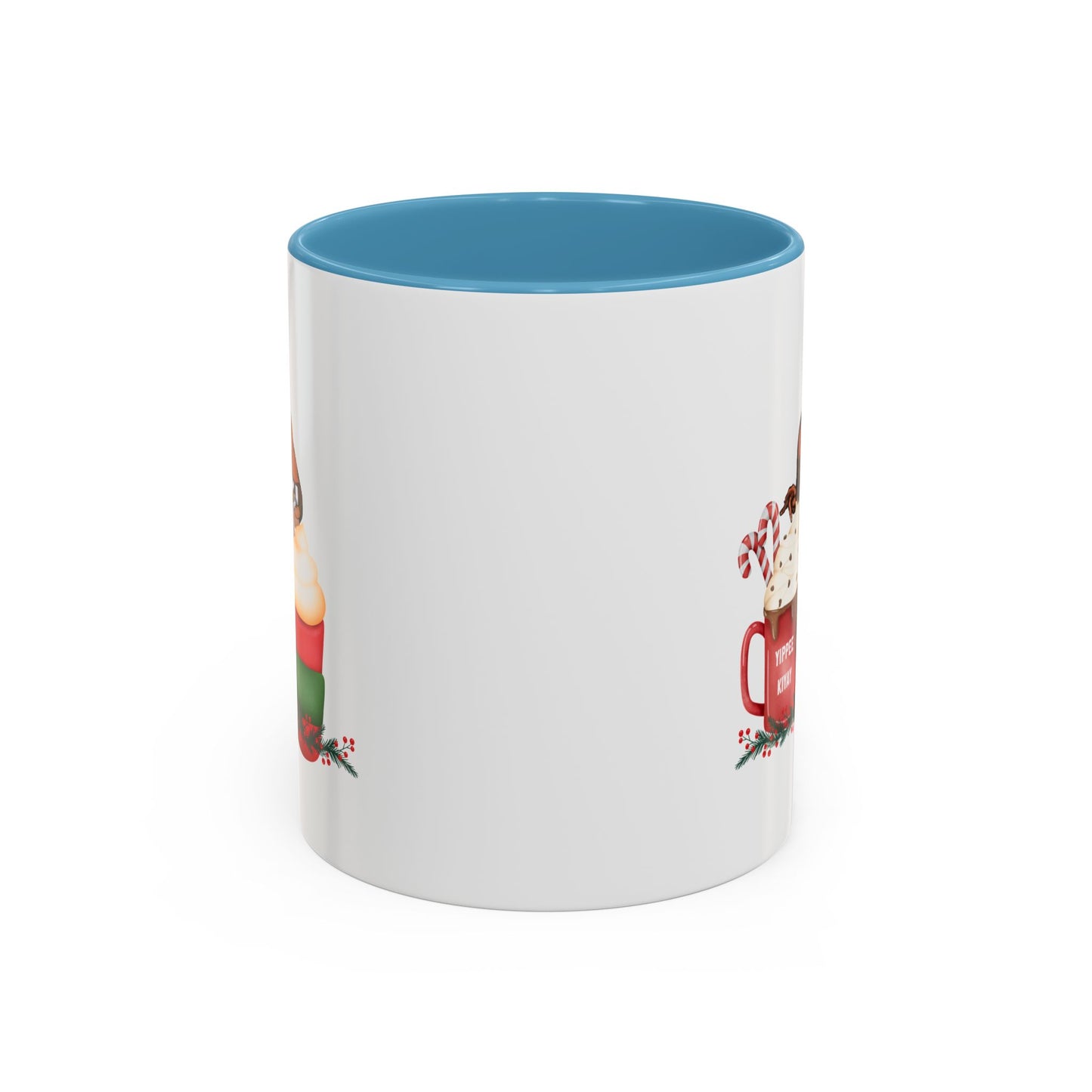 Yippee Ki Yay Home Sweet Home Gift | 11oz | 15oz | White Color Rimmed Mug | Girl Soccer Player