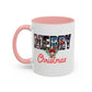 Merry Christmas Home Sweet Home Gift | 11oz | 15oz | White Color Rimmed Mug | Girl Soccer Player