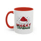 Merry Christmas Home Sweet Home Gift | 11oz | 15oz | White Color Rimmed Mug | Girl Soccer Player