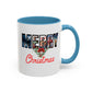 Merry Christmas Home Sweet Home Gift | 11oz | 15oz | White Color Rimmed Mug | Girl Soccer Player