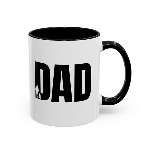 DAD Gift Mug | For Dad | White 11oz Mug | 15oz | Colored Rim |