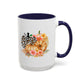 Flowers Home Sweet Home Gift | 11oz | 15oz | White Color Rimmed Mug | Girl Soccer Player