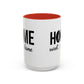 Bake, Sip Hot Cocoa and  Home Sweet Home Gift | 11oz | 15oz | White Color Rimmed Mug