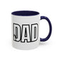 Unique Dad Father's Day Gift | White 11oz Color Rimmed Mug