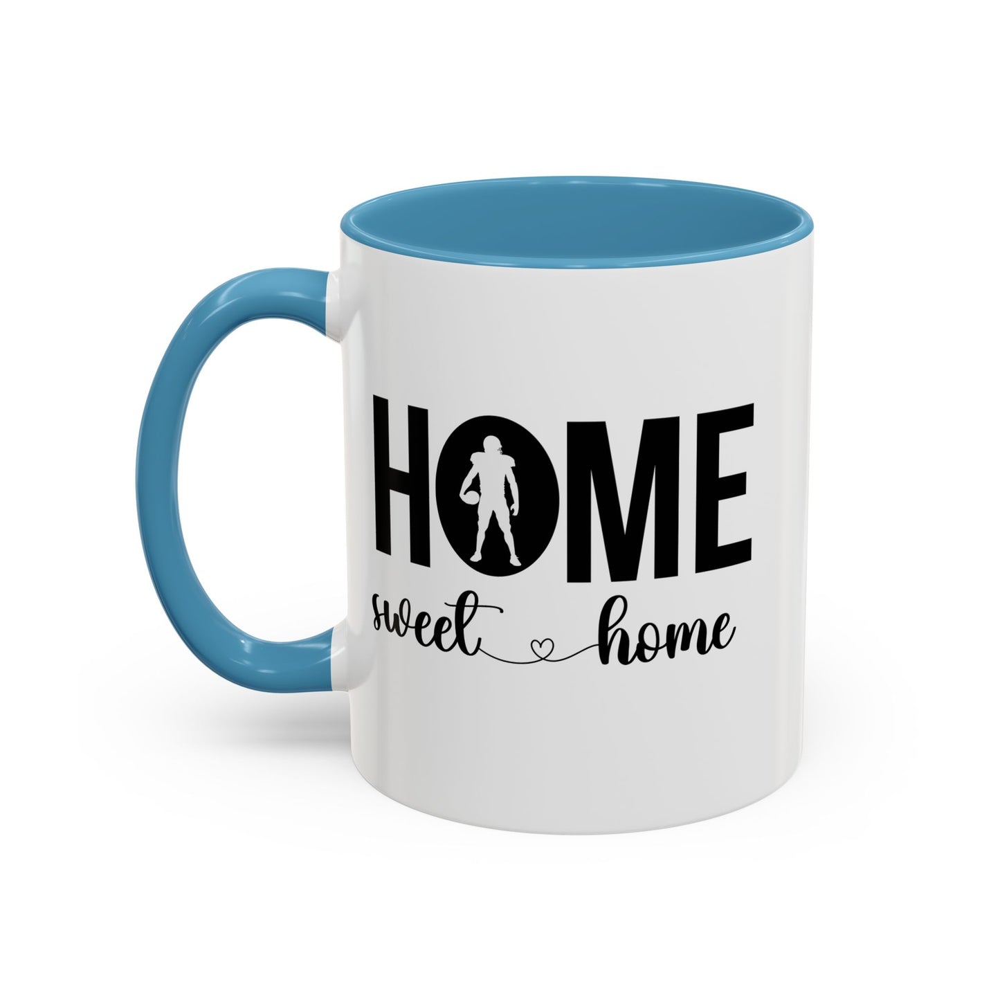 Football Player Home Sweet Home Gift | 11oz | 15oz | White Color Rimmed Mug