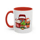 Merry Christmas Home Sweet Home Gift | 11oz | 15oz | White Color Rimmed Mug | Girl Soccer Player