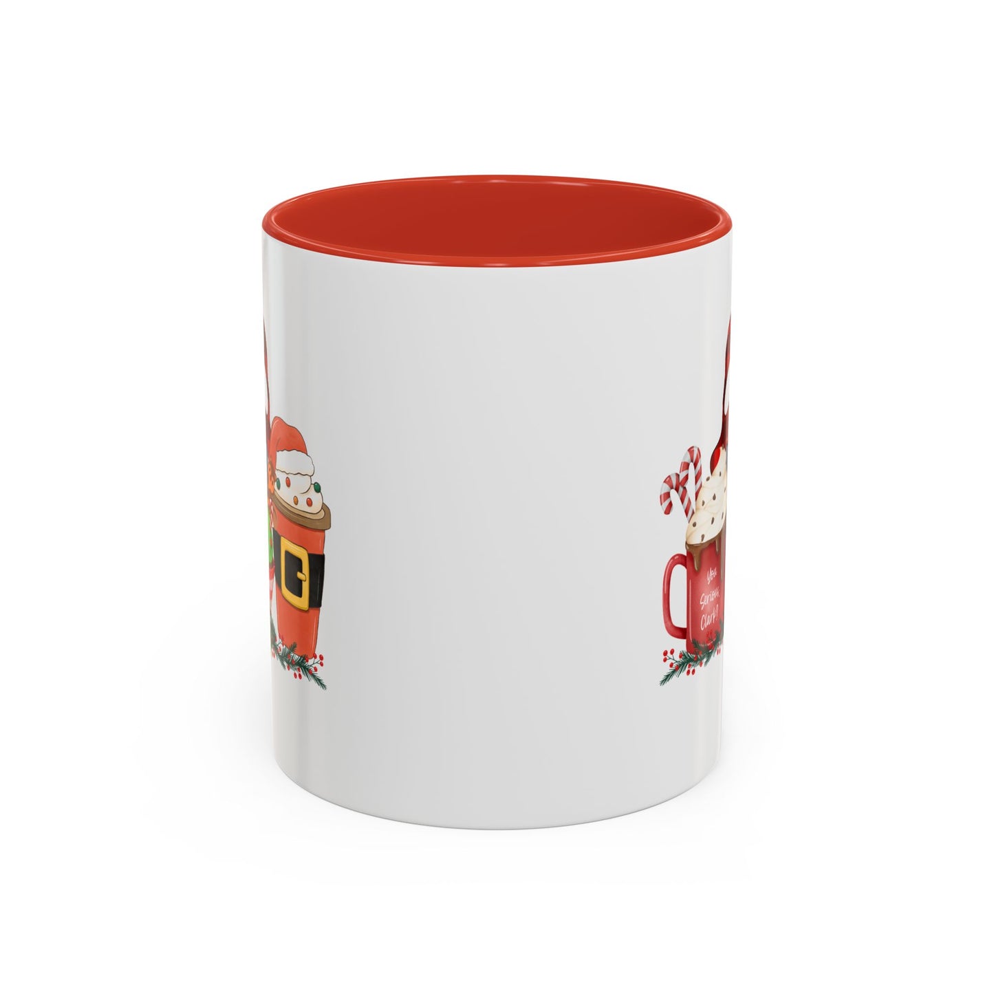 Merry Christmas Home Sweet Home Gift | 11oz | 15oz | White Color Rimmed Mug | Girl Soccer Player