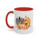 Flowers Home Sweet Home Gift | 11oz | 15oz | White Color Rimmed Mug | Girl Soccer Player