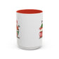 Merry Christmas with a Bang Home Sweet Home Gift | 11oz | 15oz | White Color Rimmed Mug | Girl Soccer Player