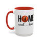 Bake, Sip Hot Cocoa  Home Sweet Home Gift | 11oz | 15oz | White Color Rimmed Mug