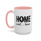 Football Player Home Sweet Home Gift | 11oz | 15oz | White Color Rimmed Mug