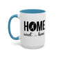 Bake, Sip Hot Cocoa and  Home Sweet Home Gift | 11oz | 15oz | White Color Rimmed Mug