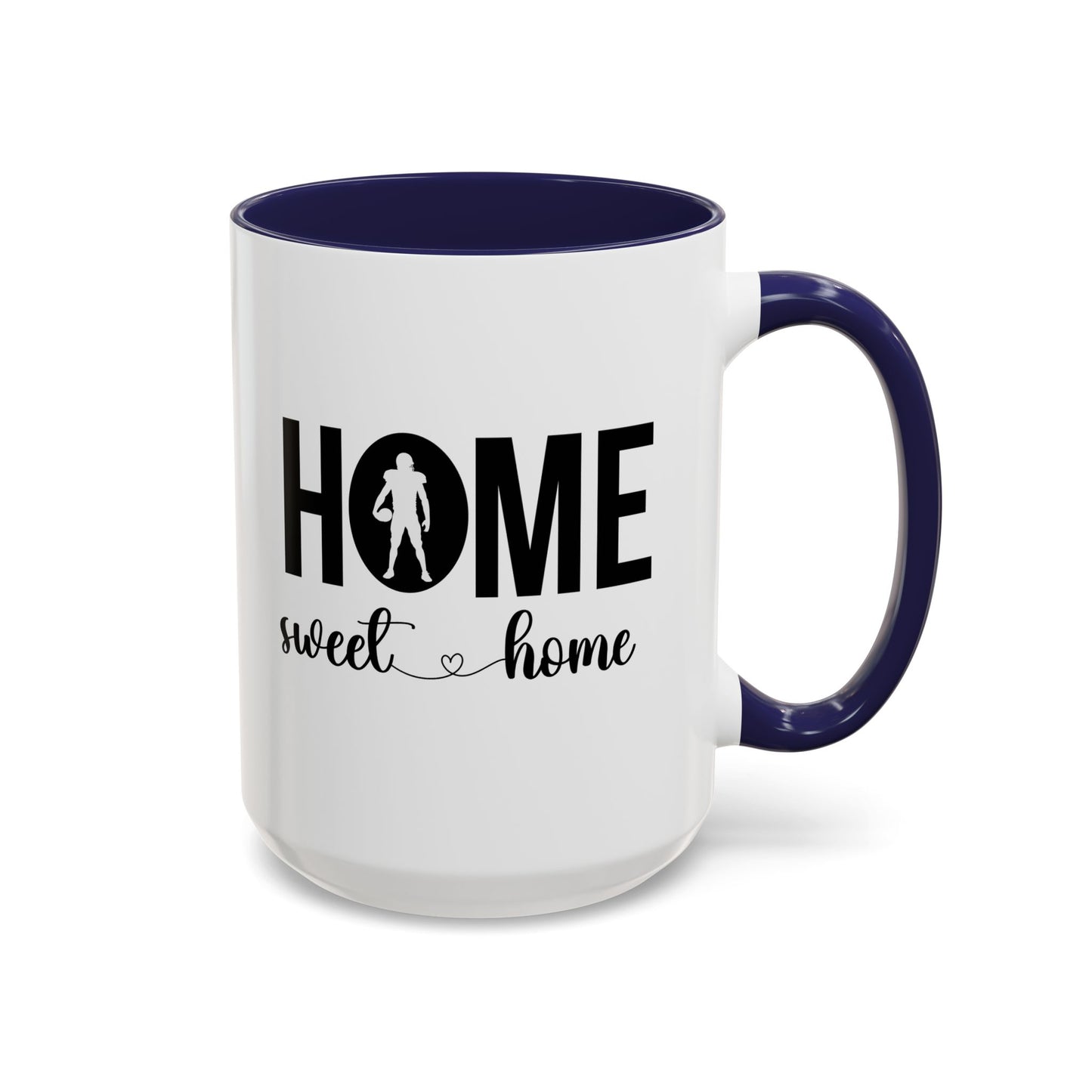 Football Player Home Sweet Home Gift | 11oz | 15oz | White Color Rimmed Mug