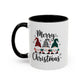 Merry Christmas Home Sweet Home Gift | 11oz | 15oz | White Color Rimmed Mug | Girl Soccer Player