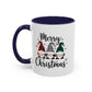 Merry Christmas Home Sweet Home Gift | 11oz | 15oz | White Color Rimmed Mug | Girl Soccer Player