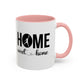 Bake, Sip Hot Cocoa and  Home Sweet Home Gift | 11oz | 15oz | White Color Rimmed Mug