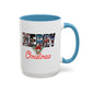 Merry Christmas Home Sweet Home Gift | 11oz | 15oz | White Color Rimmed Mug | Girl Soccer Player