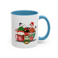 Merry Christmas with a Bang Home Sweet Home Gift | 11oz | 15oz | White Color Rimmed Mug | Girl Soccer Player