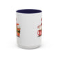 Merry Christmas Home Sweet Home Gift | 11oz | 15oz | White Color Rimmed Mug | Girl Soccer Player