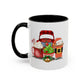 Merry Christmas Home Sweet Home Gift | 11oz | 15oz | White Color Rimmed Mug | Girl Soccer Player