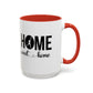 Football Player Home Sweet Home Gift | 11oz | 15oz | White Color Rimmed Mug