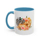 Flowers Home Sweet Home Gift | 11oz | 15oz | White Color Rimmed Mug | Girl Soccer Player