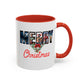 Merry Christmas Home Sweet Home Gift | 11oz | 15oz | White Color Rimmed Mug | Girl Soccer Player