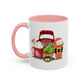 Merry Christmas Home Sweet Home Gift | 11oz | 15oz | White Color Rimmed Mug | Girl Soccer Player