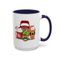 Merry Christmas Home Sweet Home Gift | 11oz | 15oz | White Color Rimmed Mug | Girl Soccer Player