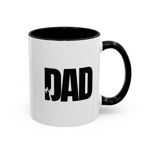 DAD Mug for Father's Day | Gift for Dad | White 11oz Mug | 15oz Mug | Color Rim