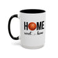 Bake, Sip Hot Cocoa, and Home Sweet Home Gift | 11oz | 15oz | White Color Rimmed Mug