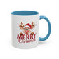 Merry Christmas Home Sweet Home Gift | 11oz | 15oz | White Color Rimmed Mug