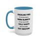 Crackling Fires Home Sweet Home Gift | 11oz | 15oz | White Color Rimmed Mug | Girl Soccer Player