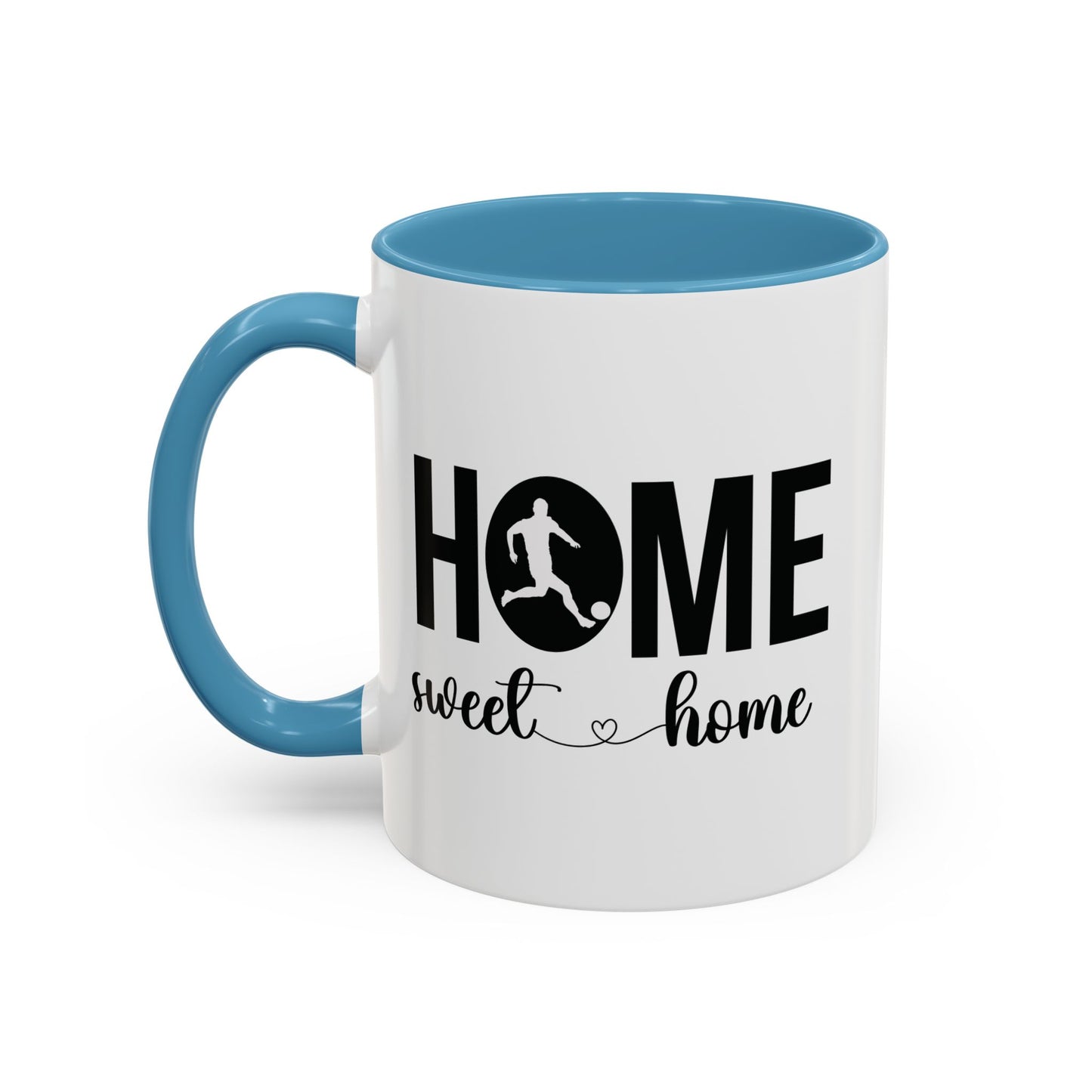 Male Soccer Player Home Sweet Home | Sports | Soccer | Housewarming | 15oz | 11oz White Mug | Color Rimmed