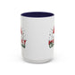 Merry Christmas Home Sweet Home Gift | 11oz | 15oz | White Color Rimmed Mug | Girl Soccer Player