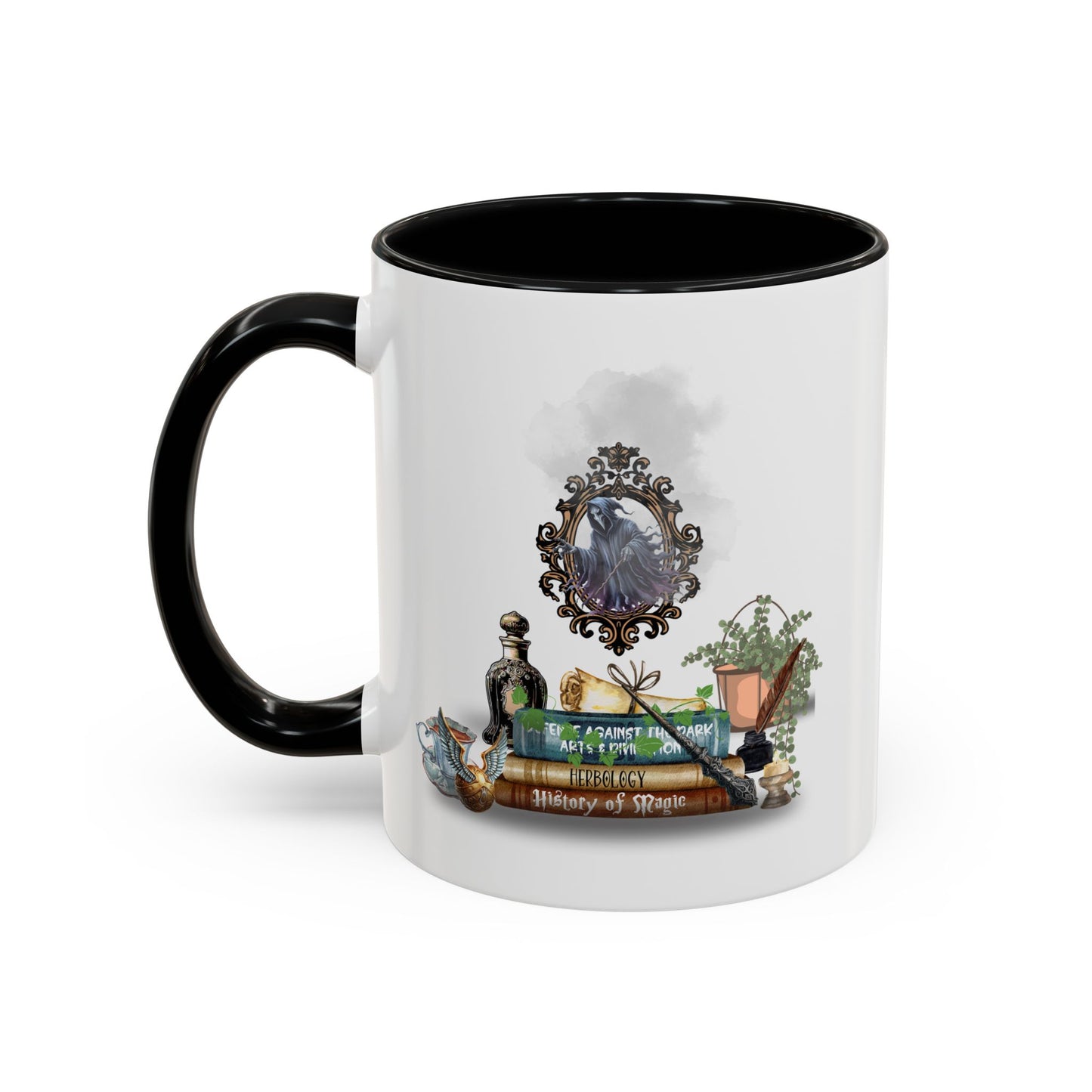 Witches Books Home Sweet Home Gift | 11oz | 15oz | White Color Rimmed Mug | Girl Soccer Player