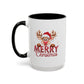 Merry Christmas Home Sweet Home Gift | 11oz | 15oz | White Color Rimmed Mug