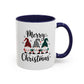 Merry Christmas Home Sweet Home Gift | 11oz | 15oz | White Color Rimmed Mug | Girl Soccer Player