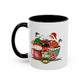 Merry Christmas with a Bang Home Sweet Home Gift | 11oz | 15oz | White Color Rimmed Mug | Girl Soccer Player