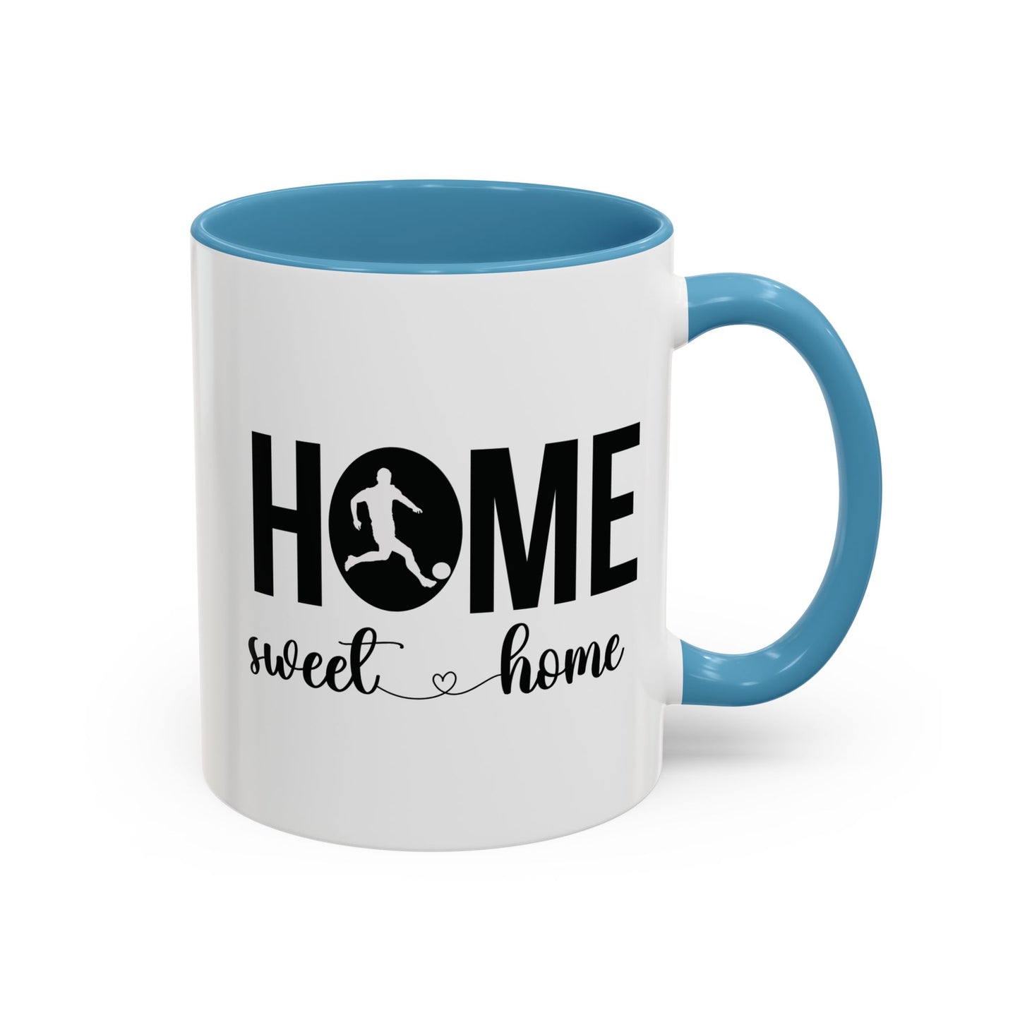 Male Soccer Player Home Sweet Home | Sports | Soccer | Housewarming | 15oz | 11oz White Mug | Color Rimmed