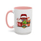 Merry Christmas Home Sweet Home Gift | 11oz | 15oz | White Color Rimmed Mug | Girl Soccer Player