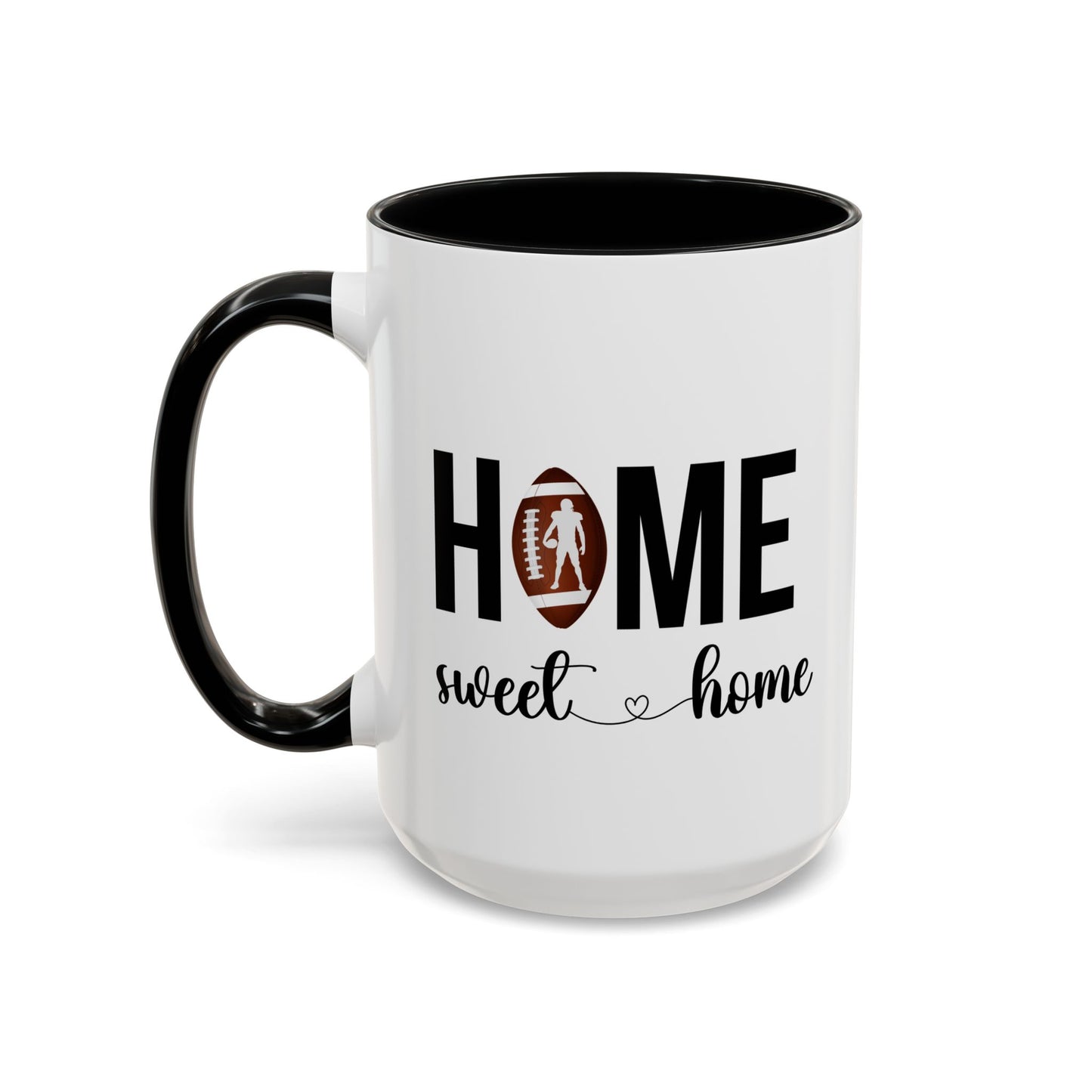 Football Player Home Sweet Home Gift | 11oz | 15oz | White Color Rimmed Mug