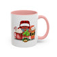 Merry Christmas Home Sweet Home Gift | 11oz | 15oz | White Color Rimmed Mug | Girl Soccer Player